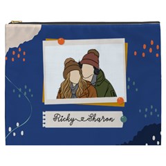 Personalized Photo Illustration Lover Name Cosmetic Bag