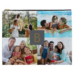 Personalized Photo Initial Cosmetic Bag - Cosmetic Bag (XXXL)