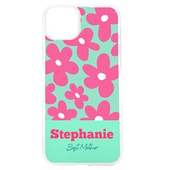 Personalized Flower Pattern Name UV Print Case - iPhone 15 TPU UV Print Case