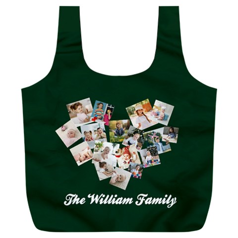 Personalized Photo Any Text Family Name Recycle Bag By Joe Front