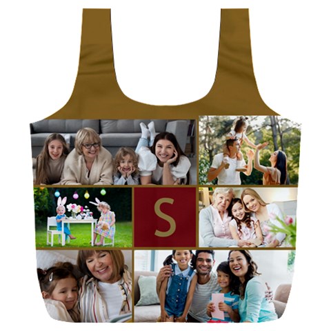 Personalized Initial 6 Photo Recycle Bag By Joe Front
