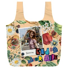 Personalized Enjoy Your Life Photo Name Recycle Bag (6 styles) - Full Print Recycle Bag (XXXL)
