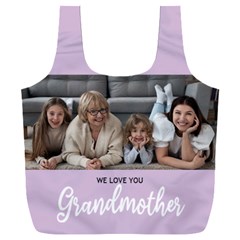 Personalized Photo We Love You Grandmother Any Text Recycle Bag (6 styles) - Full Print Recycle Bag (XXXL)