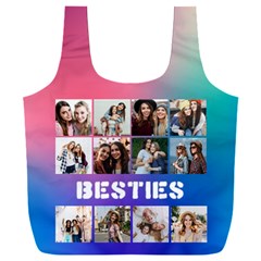 Personalized 12 Photo Besties Any Text Recycle Bag (6 styles) - Full Print Recycle Bag (XXXL)