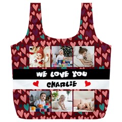 Personalized Photo We Love You Name Any Text Recycle Bag (6 styles) - Full Print Recycle Bag (XXXL)