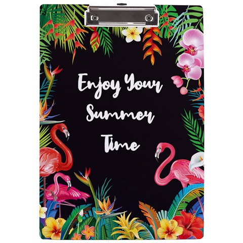 Personalized Summer Time Name A4 Acrylic Clipboard By Katy Front