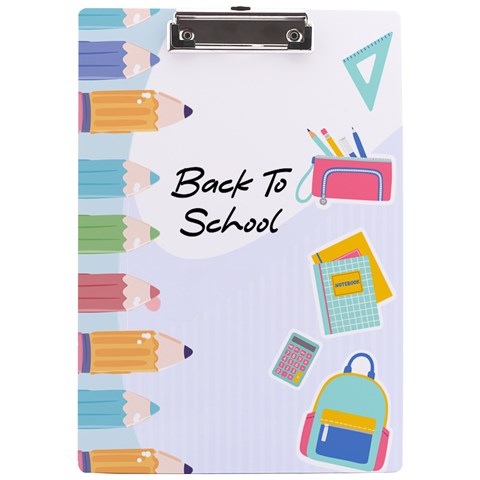 Personalized Back To School Name A4 Acrylic Clipboard By Katy Front
