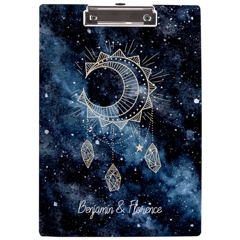 Personalized Starry Name A4 Acrylic Clipboard By Katy Front