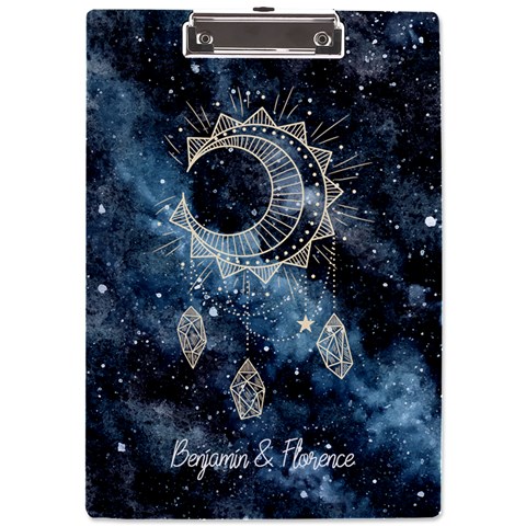 Personalized Starry Name A4 Acrylic Clipboard By Katy Front