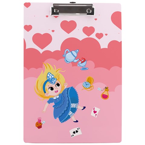 Personalized Alice Fall Down Name A4 Acrylic Clipboard By Katy Front