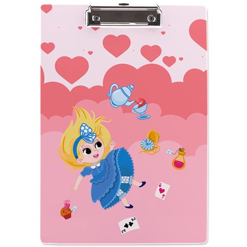 Personalized Alice Fall Down Name A4 Acrylic Clipboard By Katy Front