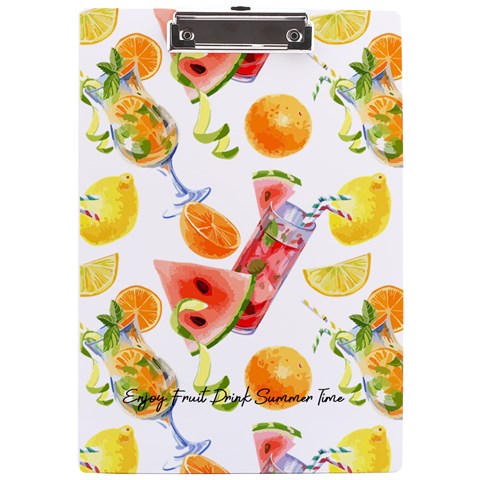 Personalized Fruit Drink Name A4 Acrylic Clipboard By Katy Front