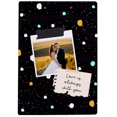 Personalized Dot Photo Name A4 Acrylic Clipboard By Katy Back