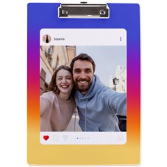 Personalized Instagram Photo Name A4 Acrylic Clipboard