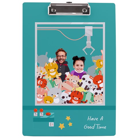 Personalized Claw Machine Photo Name A4 Acrylic Clipboard By Katy Front