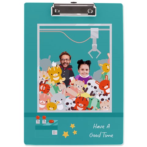 Personalized Claw Machine Photo Name A4 Acrylic Clipboard By Katy Front