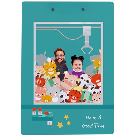 Personalized Claw Machine Photo Name A4 Acrylic Clipboard By Katy Back