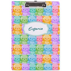 Personalized Candy Bear Name A4 Acrylic Clipboard