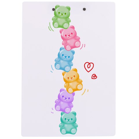 Personalized Candy Bear Name A4 Acrylic Clipboard By Katy Back