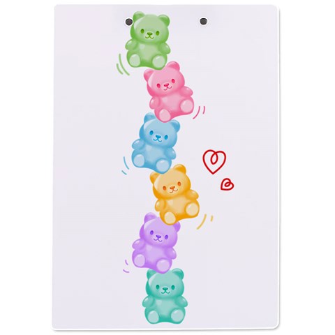 Personalized Candy Bear Name A4 Acrylic Clipboard By Katy Back