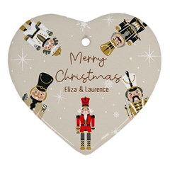 Personalized Nutcracker Name Heart Ornament (Two Sides)