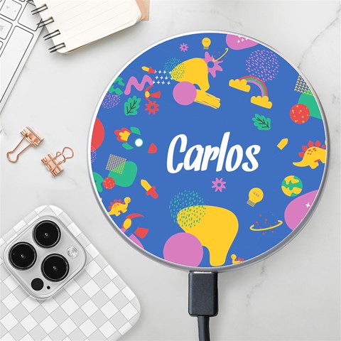 Personalized Childhood Illustration Any Text Round Tile Coaster By Joe Front