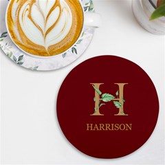 Personalized Initial Name Any Text Round Tile Coaster