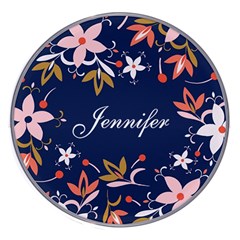 Personalized Floral Pattern Name Wireless Fast Charger - Wireless Fast Charger(White)