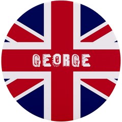 Personalized England Flag Name Wireless Fast Charger - UV Print Round Tile Coaster