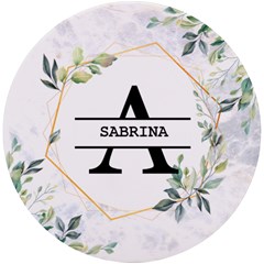 Personalized Initial Name Wireless Fast Charger - UV Print Round Tile Coaster