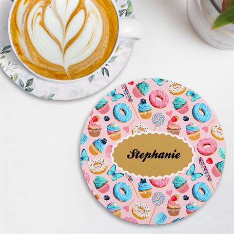 Personalized Icecream Dessert Initial Any Text Name Wireless Fast Charger By Joe Front