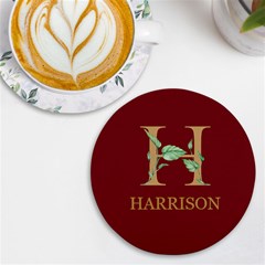 Personalized Initial Name Any Text Wireless Fast Charger - UV Print Round Tile Coaster