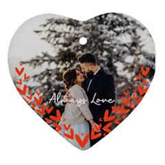 Personalized Heart Decorate Photo Name Heart Ornament (Two Sides)