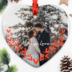 Personalized Heart Decorate Photo Name Heart Ornament (Two Sides)