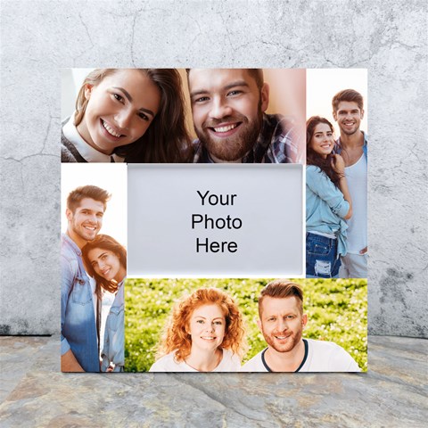 Personalized 4 Photo White Box Photo Frame By Joe Front