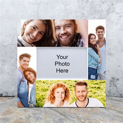 Personalized 4 Photo White Box Photo Frame - White Box Photo Frame 4  x 6 