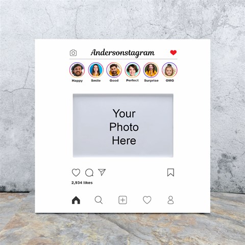 Personalized Instagram Family Any Text Box Photo Frame By Joe Front
