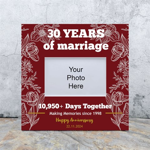 Personalized Wedding Anniversary Years Of Marriage Any Text In Color Box Photo Frame By Joe Front