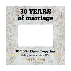 Personalized Wedding anniversary Years of Marriage Any Text in Marble Pattern Box Photo Frame - White Box Photo Frame 4  x 6 