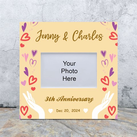 Personalized Heart Love Couple Name Any Text Box Photo Frame By Joe Front