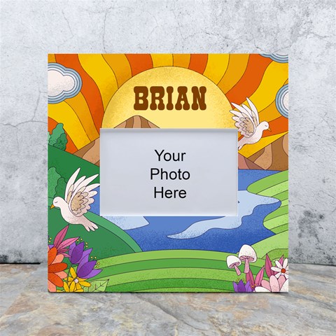 Personalized Sychedelic Pet Photo Name Box Photo Frame By Joe Front