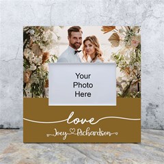 Personalized Wedding Couple Photo Name Box Photo Frame - White Box Photo Frame 4  x 6 