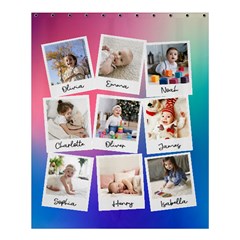 Personalized 9 Polaroid Photo Name Any Text Shower Curtain - Shower Curtain 60  x 72  (Medium)