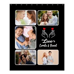 Personalized Love Couple Photo Name Any Text Shower Curtain - Shower Curtain 60  x 72  (Medium)