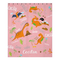 Personalized Baby Dinosaur Name Any Text Shower Curtain - Shower Curtain 60  x 72  (Medium)
