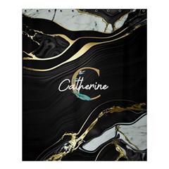 Personalized Marble Initial Name Any Text Shower Curtain - Shower Curtain 60  x 72  (Medium)