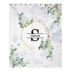 Personalized Initial Name Floral Shower Curtain - Shower Curtain 60  x 72  (Medium)