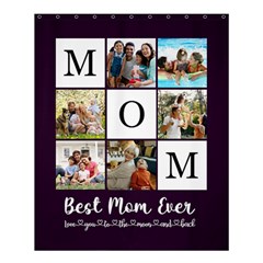 Personalized Best Mom Dad Ever Photo Name Shower Curtain - Shower Curtain 60  x 72  (Medium)