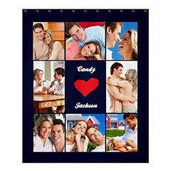 Personalized I Love You Couple 8 Photo Shower Curtain - Shower Curtain 60  x 72  (Medium)