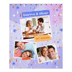 Personalized Couple Photo Name Shower Curtain - Shower Curtain 60  x 72  (Medium)